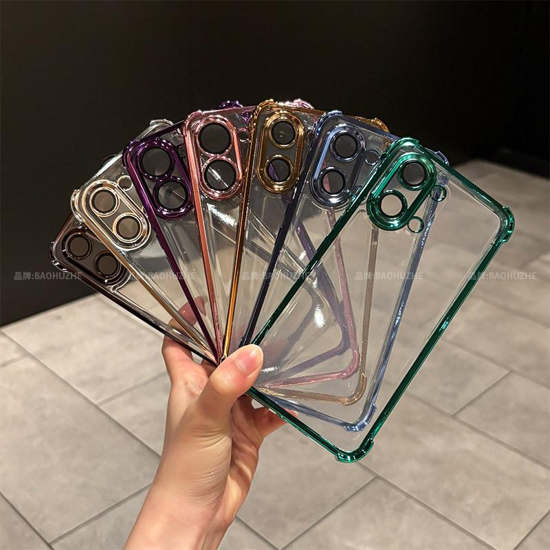 For Xiaomi POCO X8 Pro Max X8Pro Case Electroplated TPU Transparent Soft Silicone Cover Four Corner Protective Airbag Shell