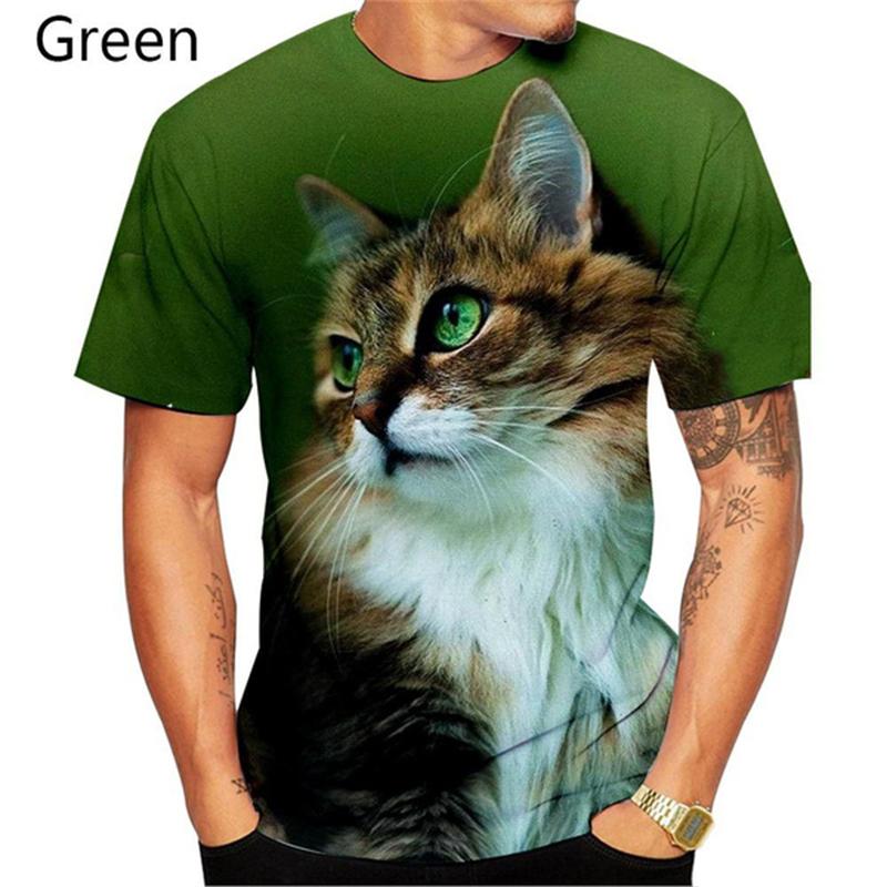 2024 Hot Sale 3d Printing Cute Cat T Shirt Men/women Fashion Short Sleeve Tee Tops Kid Streetwear Casual Harajuku O Neck T-shirt