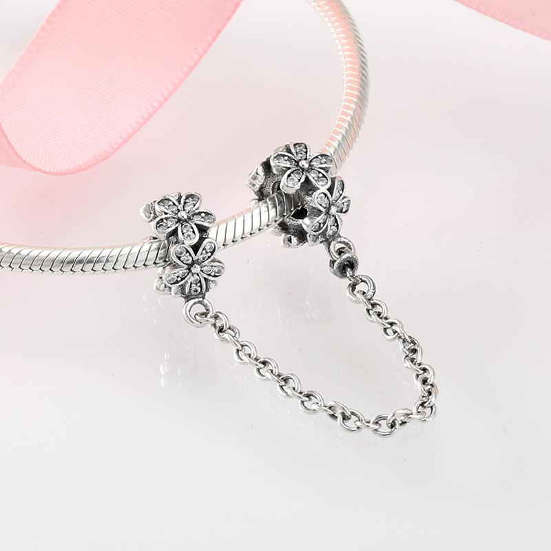Proteggi il bracciale dalla caduta Tutti i tipi di stile Catena di sicurezza Bracciale in argento sterling S925 Accessori fai da te Gioielli in argento con perline