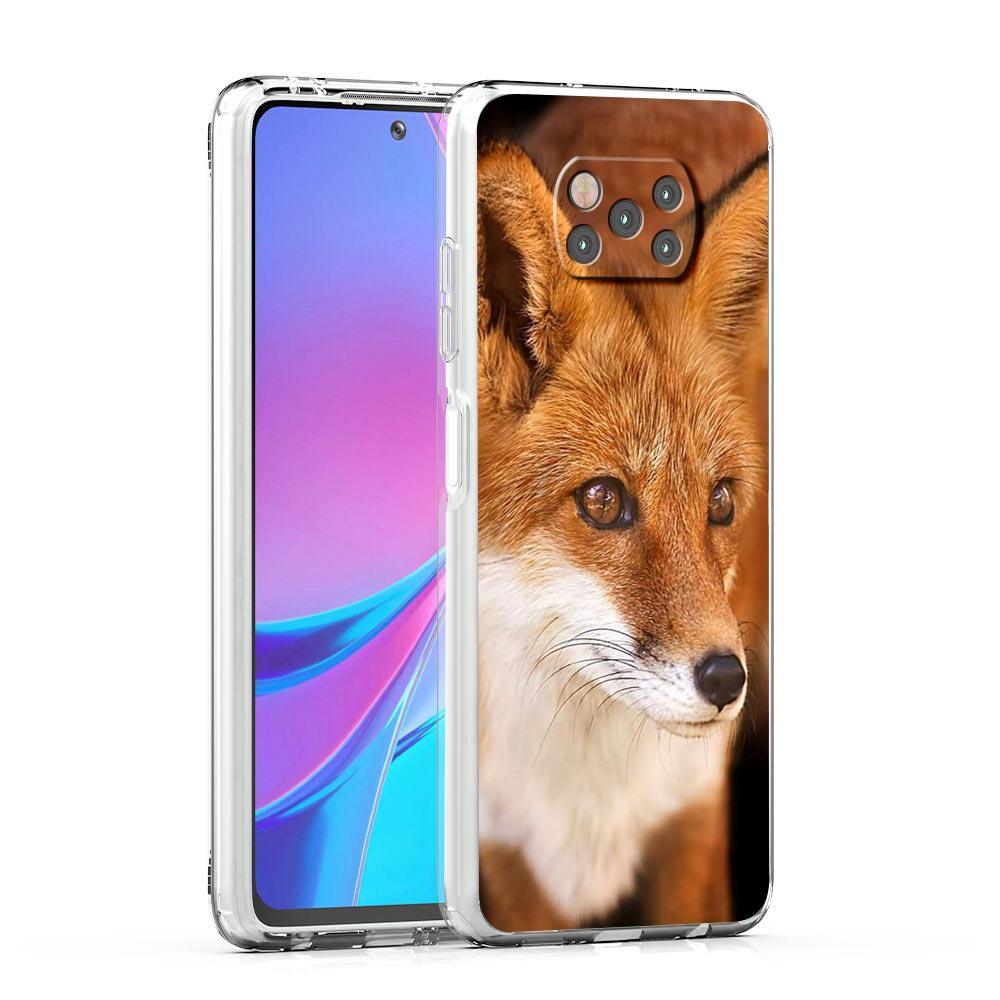 Roztomilý červený lišák Dárkové pouzdro na telefon Pro Xiaomi Poco X3 NFC F3 M3 X4 M4 Pro 5G Mi 11 Lite Ultra 11T 11X 12 12T Pro 11i Měkký průhledný kryt