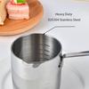 IMEEA Milk Pan, Single-Handed Pot, 18-10 Stainless Steel, Induction Compatible, Mini Milk Pan, Silver