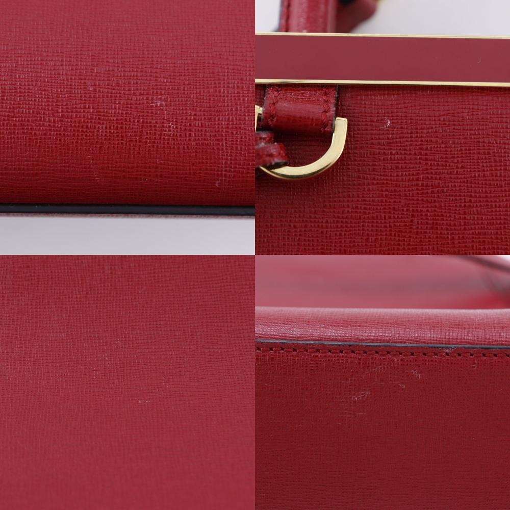 FENDI Petite to Jules Handbag 8BH253 2WAYShoulder Red leather Women Used