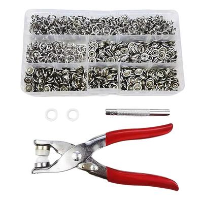 M-Modern-200 Sztuk 9,5 Mm Guziki do Szycia Ukryte-Zaczepy Pierścieniowe Zatrzaski Zapięcia Szczypce do Wciskania DIY Ubrania Klamra Pięcioramienna Ki