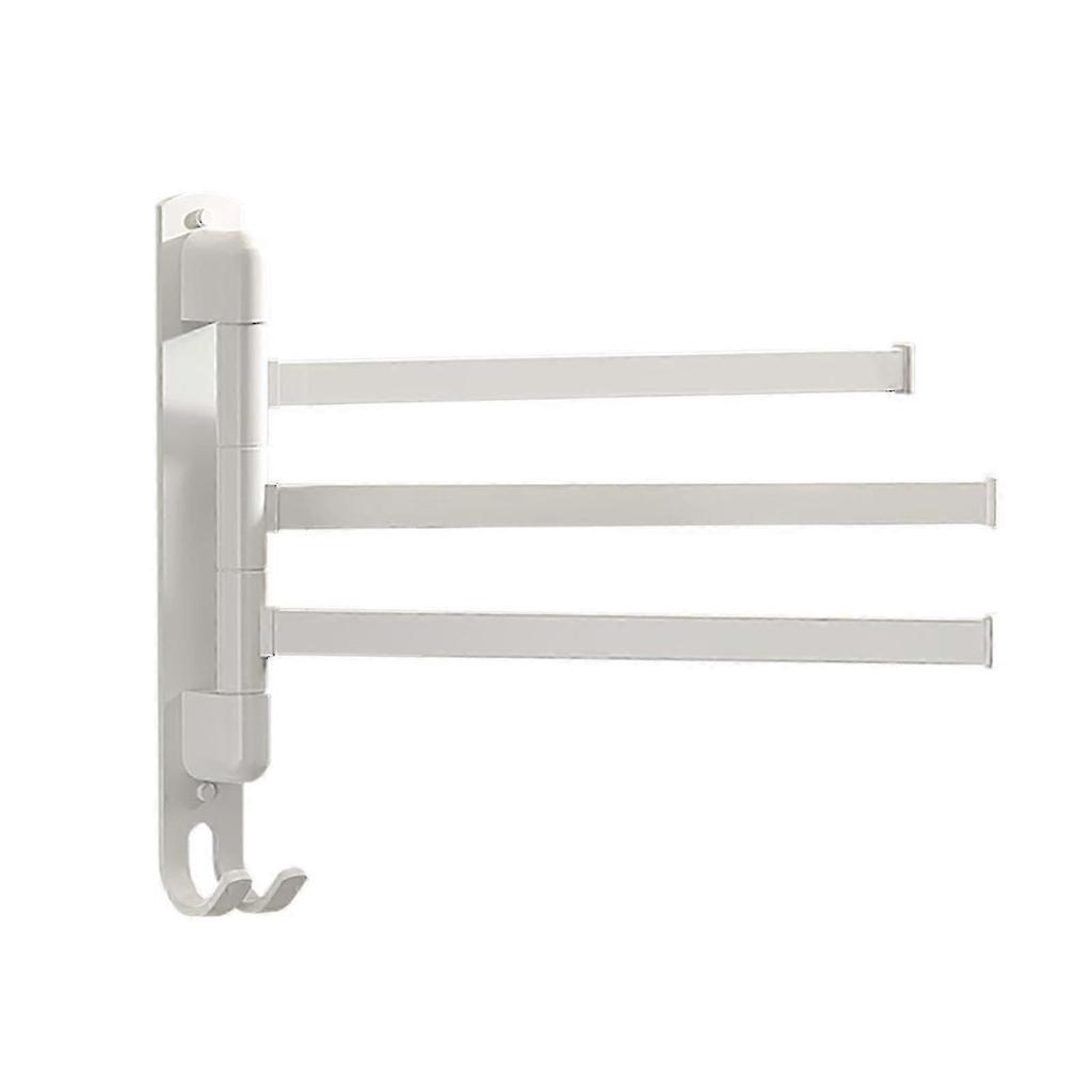180 Rotary Swivel Towel Bar 3/4/5 Arm Stainless Steel Wall Mounted Bathroom Rack 25-26