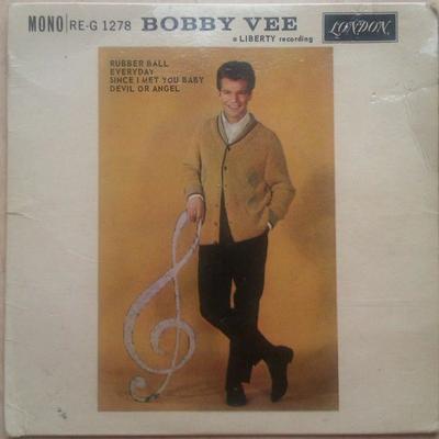 7inch Record BOBBY VEE - Rubber Ball REG1278 London Records, 196 UK Rock Used