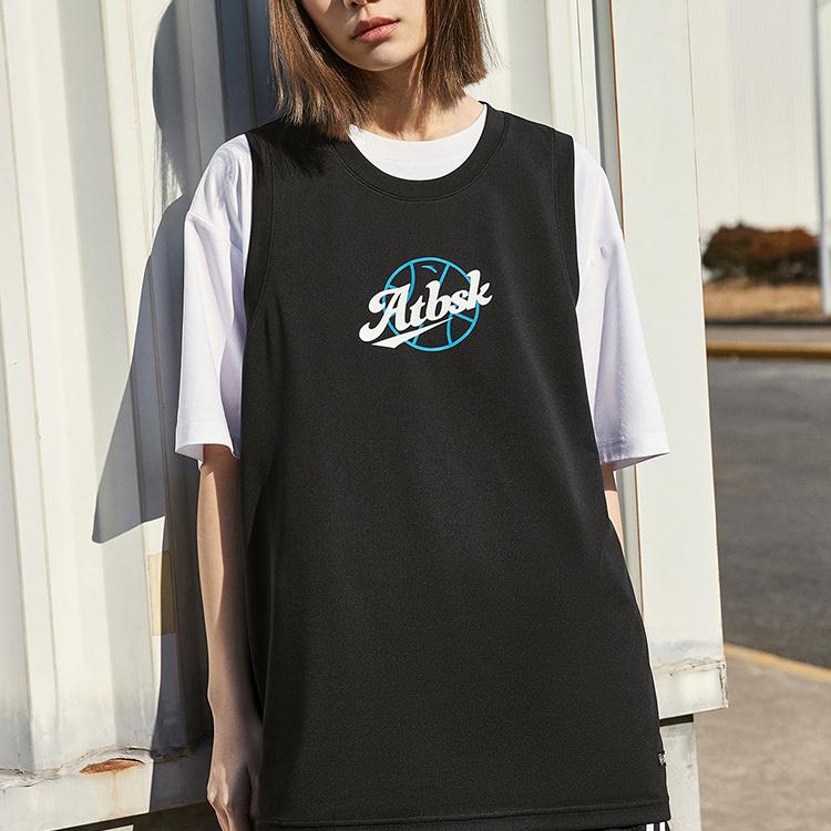 Anta Basketball Series Letter Round Neck Sleeveless Tank Top Unisex Tops Black 952321104-2