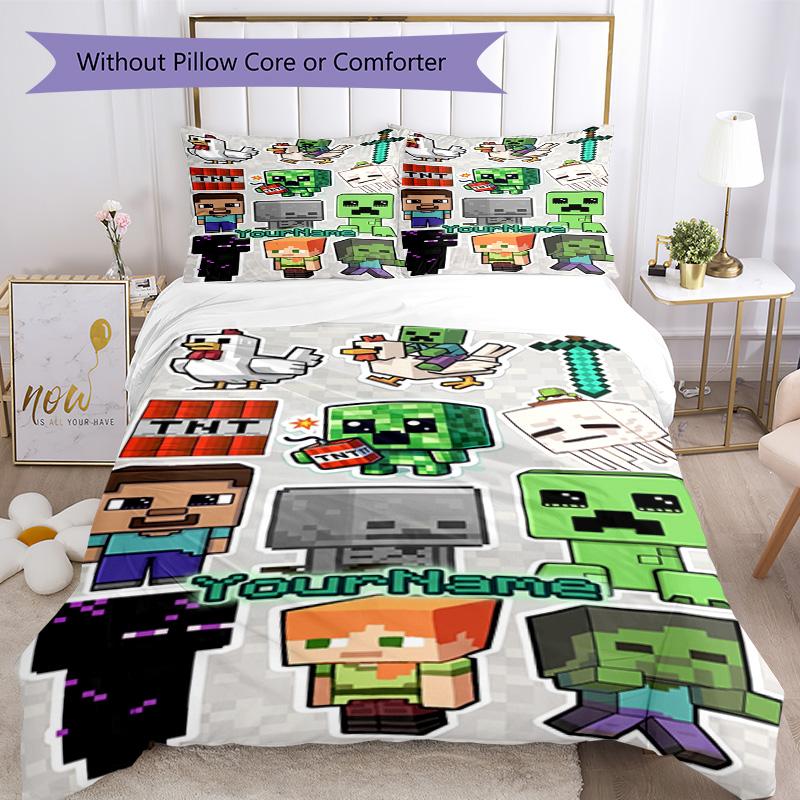 Roblox 32 Customize your name Bedding Set Breathable Duvet Cover with Pillowcases Home Decoration Birthday Gift