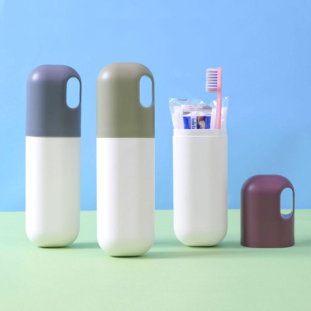 Elephant Portable Toothpaste and Toothbrush Set olive green