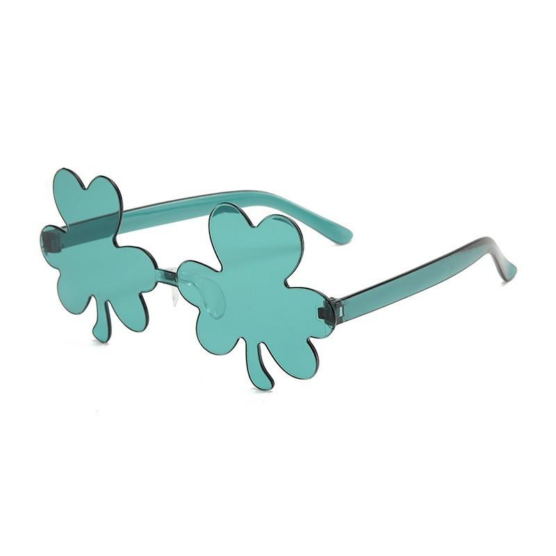 

Прозрачные конфетные цветные очки Clover Treasure, популярные цельные очки без оправы для вечеринок зелёный