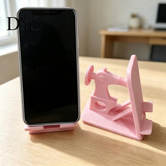 Handmade Craft Studio Decor Retro Sewing Machine Phone Stand, 3D Printed Desktop Holder for Cell Tablet, Desk Enthusiasts Hands Free Mount Tutorials,