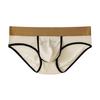 Men Briefs Low-rise Elastic Waistband Side Opening Design U-Convex Panties Breathable Underwear Daily Wear