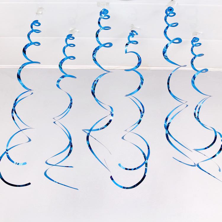 Festival & Birthday Swirl Ceiling Decorations: Hanging PVC Ornament for Windows, Corridors, and More.