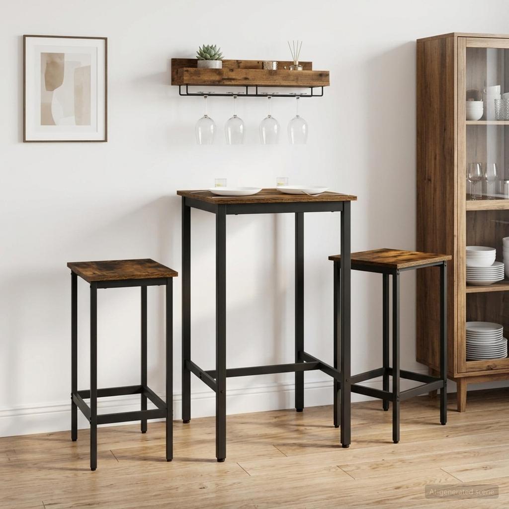Bar Stools 2 pcs Smoked Oak 40 x 32 x 74 cm Engineered Wood