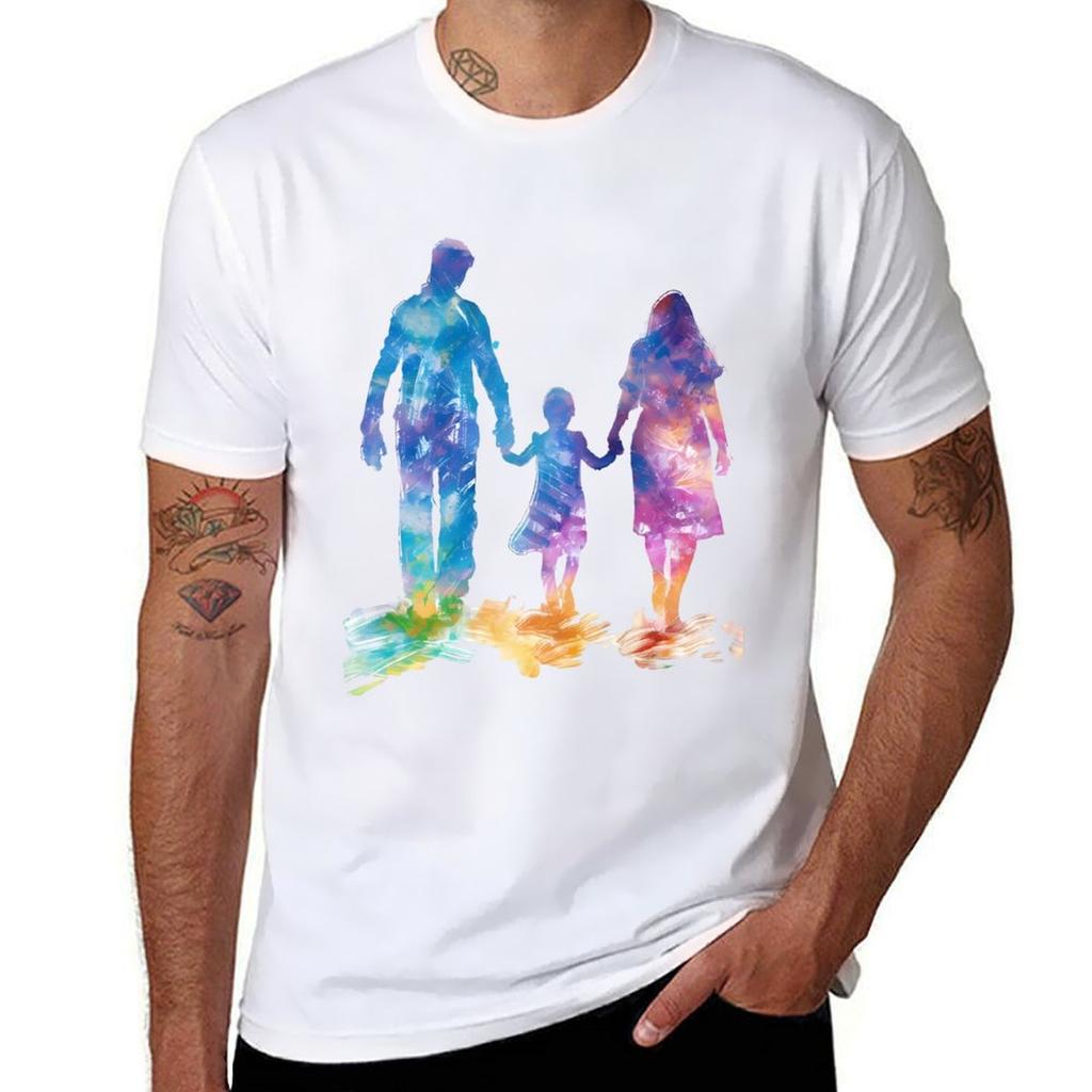Father Mother And Daughter On A Picnic Tshirt Casual Loose Short Sleeve Tee For Unisex Tshirt