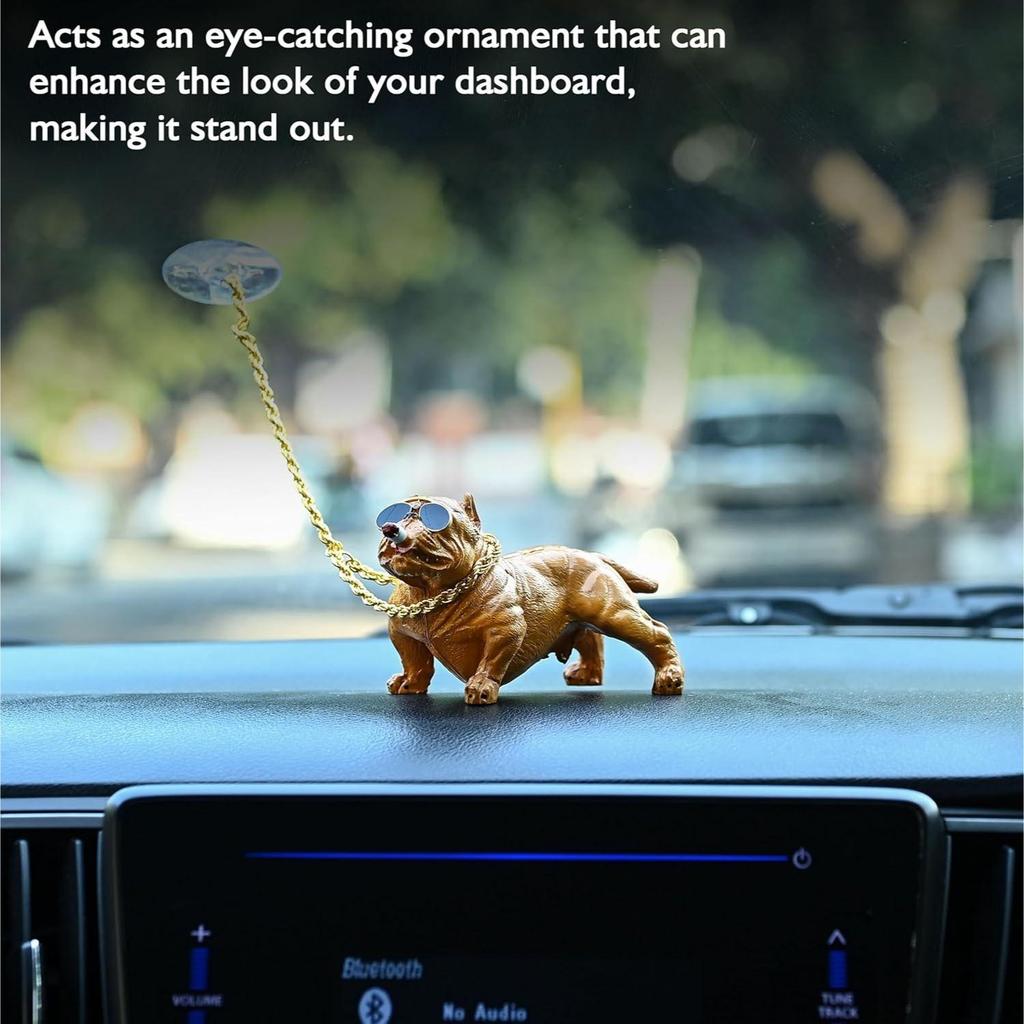 Geburtstagsgeschenk für Freund – Aggressive Bulldogge Schaufigur für Heim- und Autodekoration | Bulldoggenstatue aus Kunstharz für Wohnzimmer, Büro |