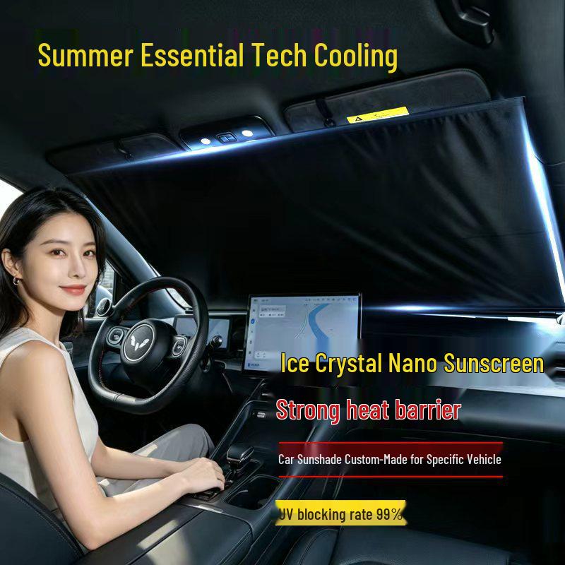 2026 Car Interior Sunshade Umbrella: Heat Insulation, Sun Visor, Sun Blocker, Windshield Curtain.