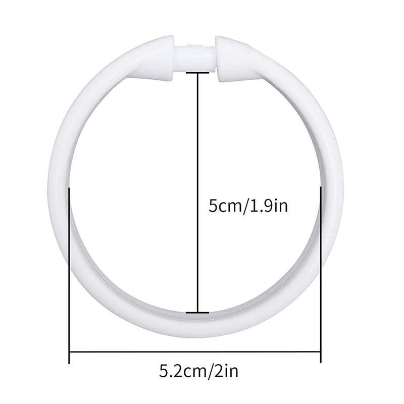 12 Stück Offene Vorhangringe Vorhangringe Runde Ringe Duschvorhangclips Für Vorhänge Und Gardinenstangen