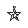 Five-Pointed Star Charms Multi Color Alloy Plain Pendants For Celestial Themed Jewelry