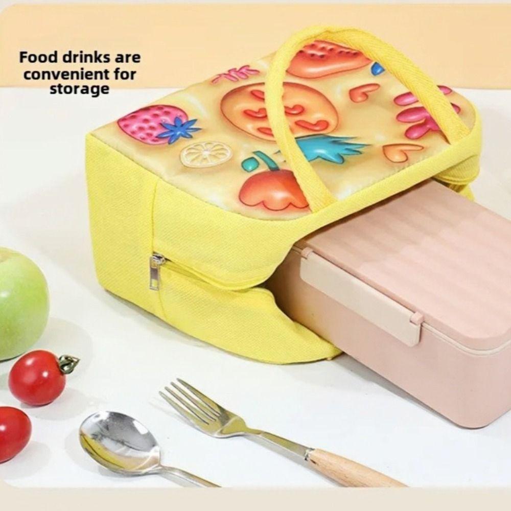 New 3D Children's Lunch Box Bag Cartoon Thickened Thermal Insulation Bag Aluminum Foil Cool Storage Fresh Storage Bag For Kids