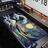 Desk Mat Gaming Mouse Pad Large Deskmat Gamer Deskpad Art Great Waves Rubber Mousepad Speed Compute Office Playmat Kawaii Mats