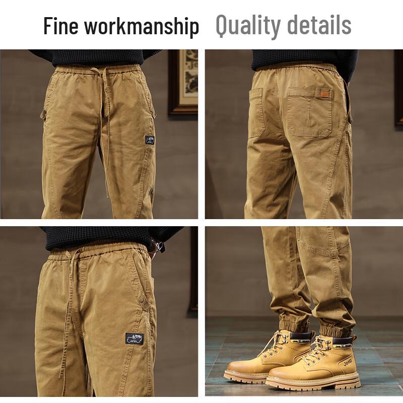 Jeep Men's Casual Tapered Cargo Pants