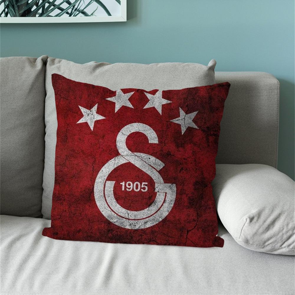 Turkey Sport-G-Galatasaray Club Pillow Case Sofa Bedside Table Bedroom Backrest Living Office Cushion Printed Square Multiple