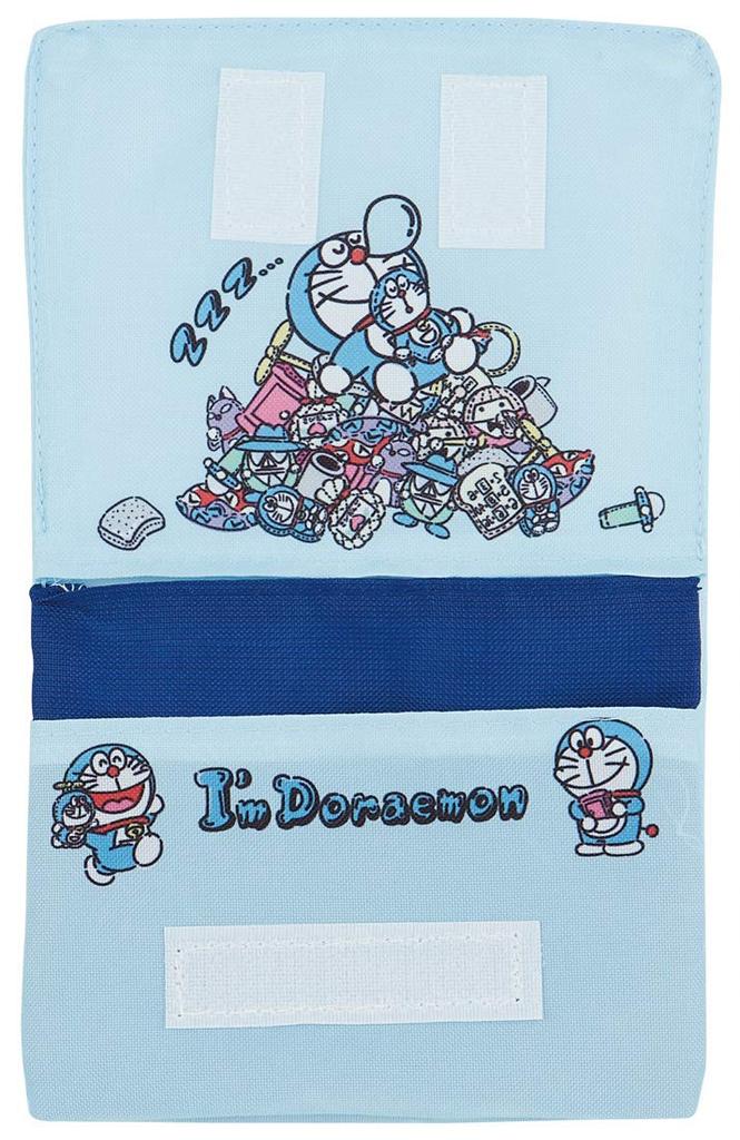Skater ODKP2 Travel Pocket Pouch with Shoulder Doraemon Plush 11cm H x 14cm W x 3cm D Strap, 2-Way, Toy, Sanrio,
