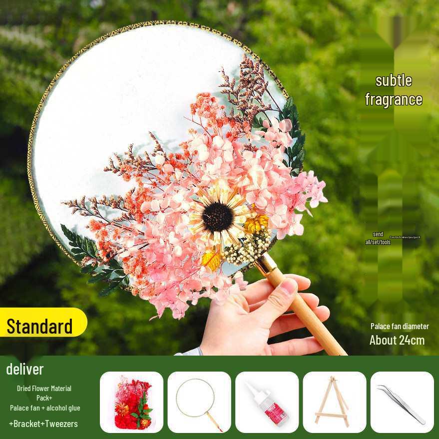 Dried Flower Fan DIY Kit for International Women's Day - Team Building & Handmade Gift