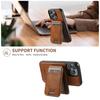 iPhone 17 Pro MagSafe Leather Case with Wireless Charging & Magnetic Card Holder Stand