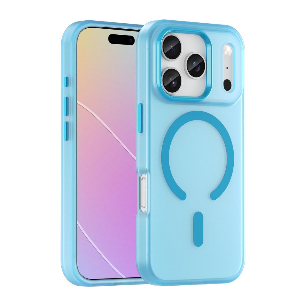 iPhone 18 Pro Magnetic Phone Case,Matte Shockproof Slim Protective Cover Colorful Soft TPU Case for iPhone 18 Pro