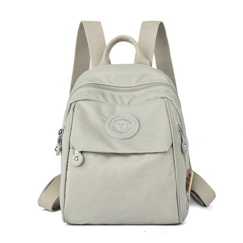 Large Capacity Student Schoolbag Women's Backpack Lightweight Water-repellent Nylon Commuter Travel Bag