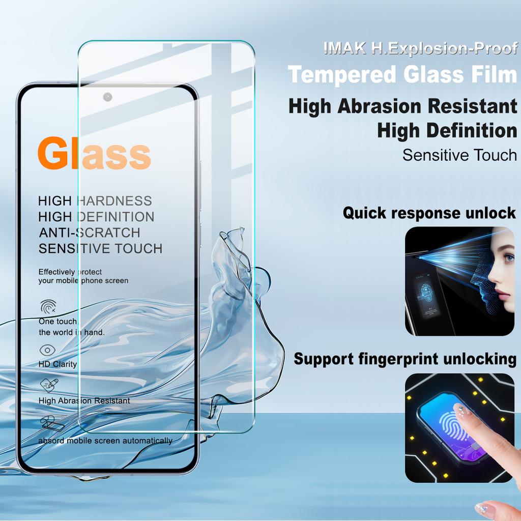 For iQOO 15T 5G Tempered Glass IMAK H Screen Protector Film Support Fingerprint