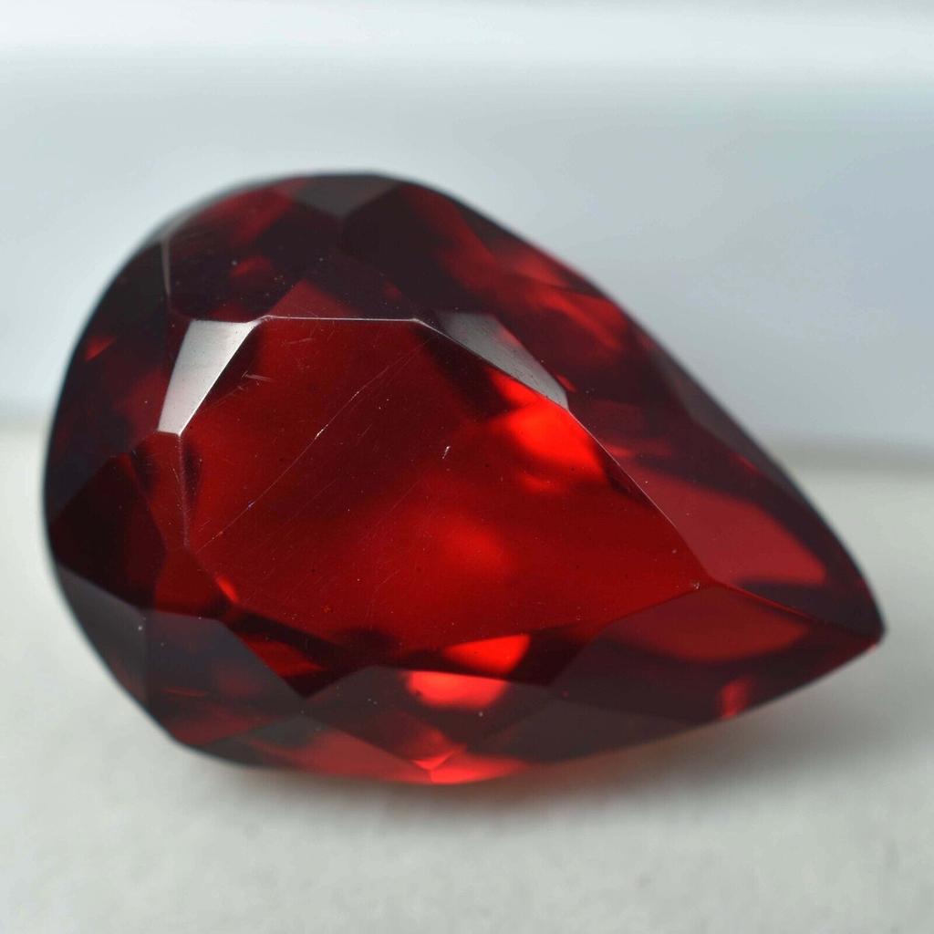 Natural Red Ruby Loose Gemstone 7.85 ct Bloody Pear Cut Gift for Him for Jewelry Making and Crafts