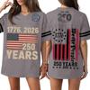 Women's Casual V Neck Jersey Shirt Short Sleeve Athletic Top 250th Anniversary Independence Day Printed T Shirt Loose Fit