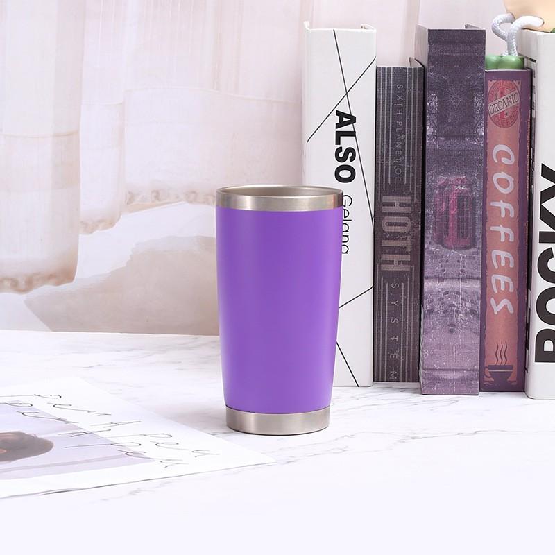 20oz Stainless Steel Vacuum Insulated Travel Mug With Push Lid Double Wall Car Cup Hot Cold Drinks