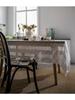French Retro Jacquard Lace White Tablecloth Household Rectangular Coffee Table Dining Table Fabric Hollow