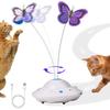 Cat Toys for Indoor Cats 3in1 Interactive Toy with Fluttering Butterfly Led Light Automatic Cat Toy for Bored Indoor Kitten Adult Cats USB