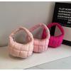 Korean Pleated Plaid Cloud Mini Handbag 2024 – Chic Downy Underarm Bag