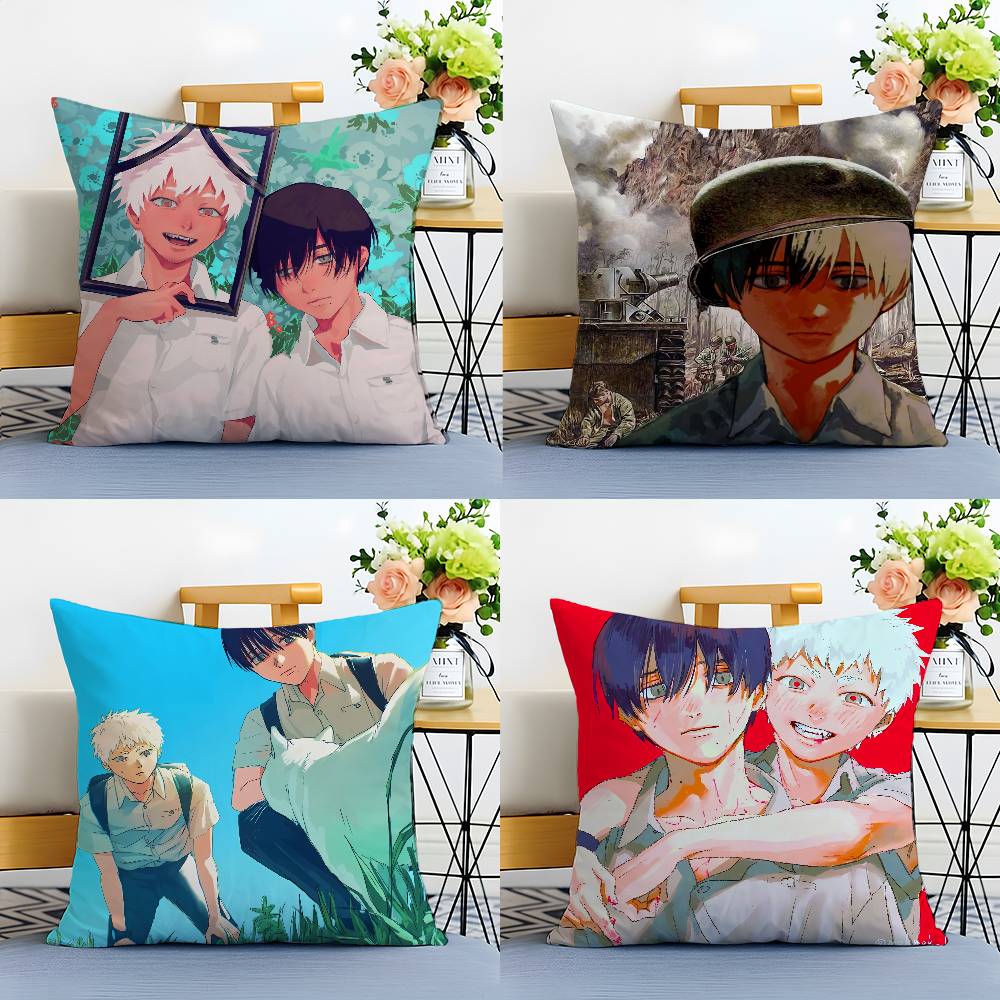 Healing Animation The Helpful Fox Senko-san-Anime Pillow Case Anti-dustmite Pillowcase Invisible Zipper Silky Short Plush Sofa