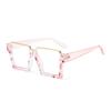 European and American fashion anti-blue glasses frame lower half frame square large frame flat glasses ins Internet celebrity glasses frame