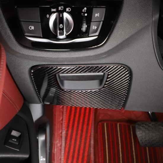 Soft Carbon Fiber Driver Storage Box Trim Cover  For BMW 5 Series G30 18-22
