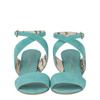 Salvatore Ferragamo Sheena Suede Heel Sandals Blue