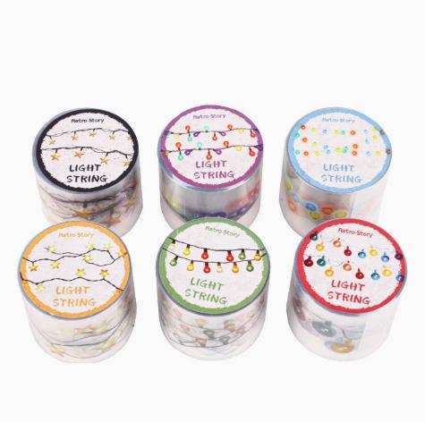 6 шт. Декоративные клейкие ленты для DIY Японские отвлекающие Washi ленты Маскировочные ленты наклейки канцелярские товары