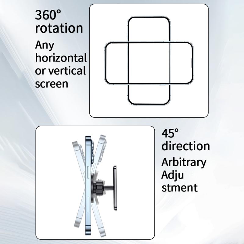 Magnetic Exercise Phone Clip 360 Rotatable Shockproof ABS Construction For Fitness Enthusiasts And Content Creators