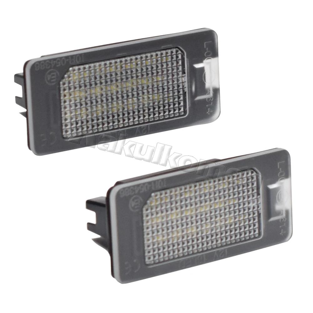 

2pcs LED Number License Plate Light Lamp For VW Golf Mk6 Mk7 Plus Jetta MK6 Passat B6 B7 Polo Touareg Mk2 Tiguan Touran Sharan White Light