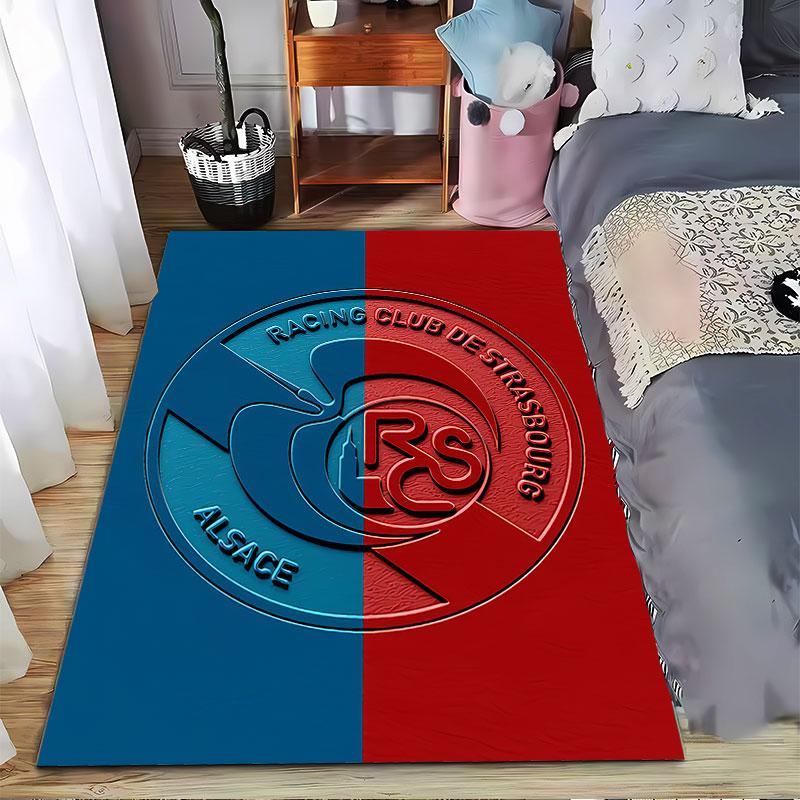 Racing Club Strasbourg Carpet suitable as a non-slip mat for the living room or bedroom sofa