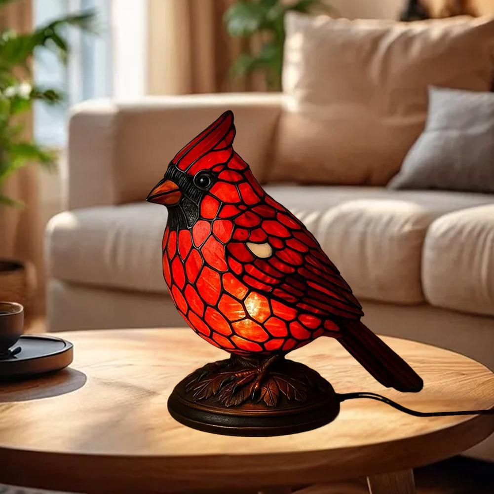 Durability Safety Table Lamp European-inspired Adorable Red Bird Table Lamp Soft Light High-quality Materials Table Lamp