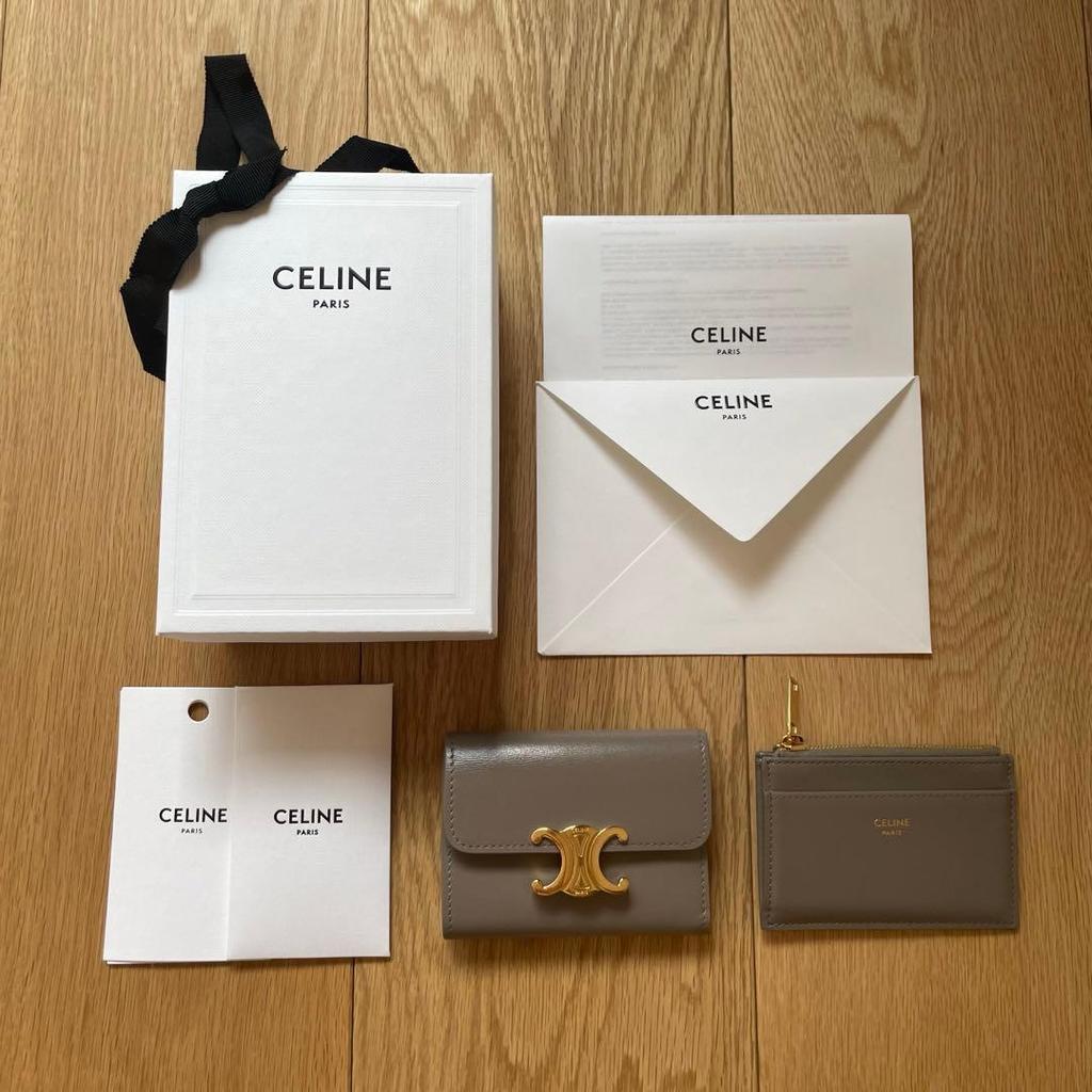 Used Price Drop! CELINE Compact Wallet with Coin Pocket Triomphe