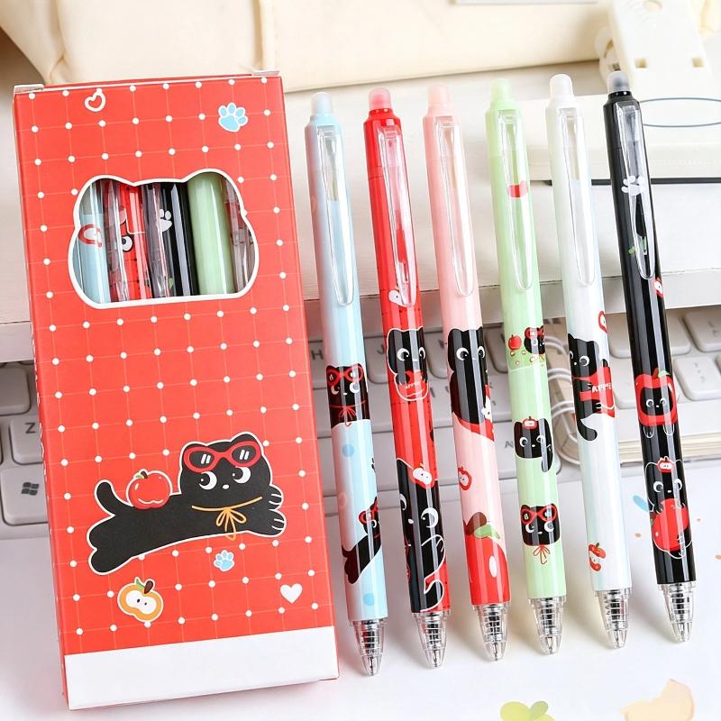 3/4/6 Pack Constellation Themed Retractable Gel Pens 0.5Mm Fine Tip Soft Grip Perfect For Students School Office Daily Note