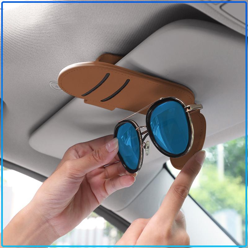 Leather Car Glasses Clip Sun Visor Multi-function Sunglasses Clip Car Styling For Volvo XC60 XC90 S60 S80 S40 V40 V60 V70 V50 XC70